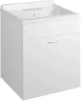 Aqualine Waschbecken aus Kunststoff mit Unterschrank 60x50 cm, inklusive Siphon...