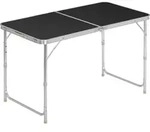 WOLTU Campingtisch Klapptisch h&ouml;henverstellbar Aluminium MDF Schwarz - Schwarz