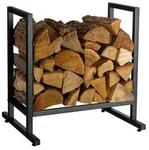 Relaxdays Kaminholzregal, Metall, modern, HBT: 62x60x49 cm, Brennholzregal...
