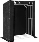 vidaXL Brennholzregal mit Regenschutz 150x80x200 cm Verzinkter Stahl - Schwarz