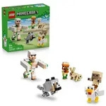 LEGO Minecraft Angriff des H&uuml;hnerreiters in der W&uuml;ste - Spielzeug mit 6 Figuren