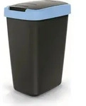 12L COMPACTA Q Abfalleimer hellblau | Schwarz - Schwarz/Blau