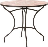 Dehner Mosaiktisch Chiara gro&szlig;, 4 Sitzpl&auml;tze, mediterranes Design, &Oslash; 90 cm,...