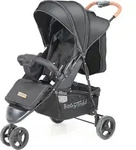 BabyTrold Easy Go Buggy Schwarz, verstellbar, bis 22 kg, mit Netz & Korb -...