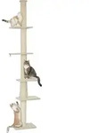 PawHut Kratzbaum Deckenhoch Katzenbaum 225-275cm Katzenkratzbaum mit Kippschutz...