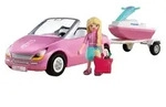 PLAYMOBIL Barbie Cabrio | Cabrio mit Anh&auml;nger & Jetski | Sommerabenteuer mit Bar