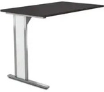 Anbautisch Aveto Wangengestell 100x60x68-76cm h&ouml;henverstellbar anthrazit - Schwarz