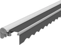Eclipse "Standard" manuell Halbkassettenmarkise 3,5x3 m Tuch: Grau