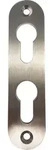 PZ-Rosette mit 2 PZ-Lochungen, oval, Edelstahl matt