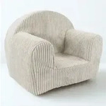 Mini-Kindersessel - Kindersessel aus Cord in Beige abnehmbarer waschbarer Bezug