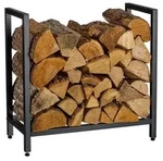 Relaxdays Kaminholzregal, Metall, HBT: 62,5 x 65 x 30,5 cm, Brennholzregal f&uuml;r