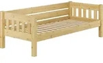 Kieferbett natur Einzelbett 90x200 Massivholz-Bettgestell Sofabett mit...