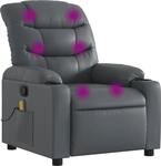vidaXL Massagesessel Relaxsessel Grau Kunstleder