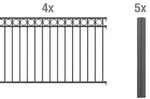 Alberts Zaunkomplettset Circle, zum Einbetonieren anthrazit H&ouml;he 100 cm L&auml;nge...