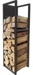 Metall Kaminholzregal 25 x 25 x 90 cm Wandregal Kaminholzlager - Schwarz