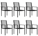 vidaXL 7-tlg. Garten-Essgruppe - Schwarz