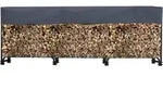 Metall Kaminholzregal 272 x 25 x 95 cm mit Schutzh&uuml;lle Garten...
