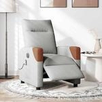 vidaXL Massagesessel Elektrisch Wolkengrau Stoff