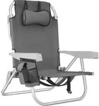 tectake&reg; Aluminium Strandstuhl Coral klappbar, mit Rucksackfunktion...