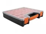 Delock Sortimentsbox mit 14 F&auml;chern 312 x 272 x 60 mm orange / schwarz -