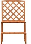 vidaXL Blumentreppe mit Rankgitter Orange 70x42x120cm Massivholz Tanne - Orange