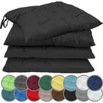 Sitzkissen Schwarz 40 X 40 + 4 CM (4er Pack) - Schwarz