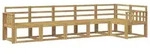 vidaXL Outdoor-Sofagarnitur 6 pcs Wei&szlig; Massivholz Akazie - Braun