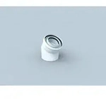 Bertrams Polyline LAS Bogen 41BG45-80 45&deg;, DN 80/125, innen, wei&szlig; - Wei&szlig;