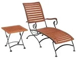Merxx Gartenm&ouml;bel Set Schlossgarten 2tlg., 1 Gartenliege, 1 Klapphocker 45 x 45