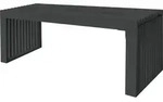 Home Deluxe - Sitzbank aus Holz LORA Schwarz - 110 cm I Gartenbank , Parkbank,