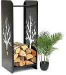 DanDiBo Kaminholzregal Innen Metall Schwarz 100 cm Kaminholzst&auml;nder 96428
