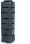 Regentonne anthrazit Standard eckig 120 L inkl. Sockel und Hahn - Grau