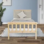 ML-Design Holzbett Kinderbett 90x200 cm Natur, Kiefernholz, Bettgestell mit