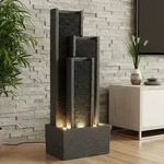 Gartenbrunnen BK903 Wasserwand 99 cm Standbrunnen Springbrunnen mit Beleuchtung