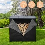 ML-Design Kaminholzregal Abdeckung, LxH: 185x125 cm, Schwarz, wetterfest,...