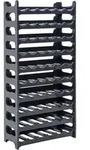 Novaliv Flaschenregal f&uuml;r 60 Flaschen | Weinregal grau | Regal aus stabilem