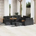 vidaXL Gartensofa-set 13 pcs Schwarz Poly-Rattan - Schwarz