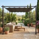 Pavillon Gartenpavillon 3x4m anthrazit Luxor Light UV-Schutz wasserabweisende