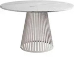 MIRJAN24 Tisch Cone 100, Esszimmer Tisch, Beine aus Stahl (Farbe: Cashmere / Bianco