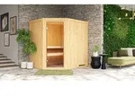 Karibu Sauna Innensauna Siirin Eckeinstieg ohne Zubeh&ouml;r 196x170x198 cm ohne