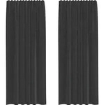 vidaXL Voile Vorh&auml;nge mit Stangentaschen 2 Stk. Schwarz