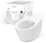 Lenz JENO Wand-WC Wei&szlig; sp&uuml;lrandlos mit KeepCleanTM Glasur, HelpFix...