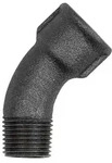 Riegler Bogen 40, 45&deg;, Rp 2 i., R 2 a., Temperguss schwarz