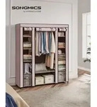 SONGMICS Kleiderschrank, Stoffschrank, mit &Uuml;berzug aus Vliesstoff, Faltschrank...