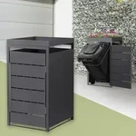 ML-Design M&uuml;lltonnenbox 1er mit Pflanzdach, M&uuml;lltonnenverkleidung f&uuml;r 1...