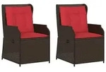 vidaXL Gartenbank 2 pcs Braun Poly-Rattan - Braun