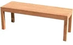 Gartenbank ohne Lehne 4-Sitzer 180 cm in Premium Teak
