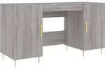 vidaXL Schreibtisch Grau Sonoma 140x50x75 cm Holzwerkstoff - Grau