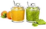 2-tlg. Marmeladendosen Set Parmesandosen Gew&uuml;rzdosen Honigtopf Marmeladentopf