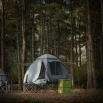SoBuy OGS32-L-HG Feldbett mit Zelt 2 Personen 7in1 Wurfzelt mit Luftpumpe...